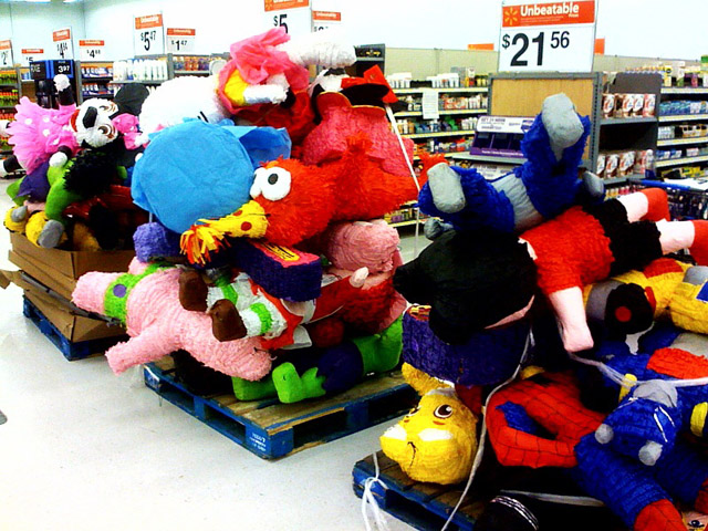 Walmart piñata piles Walmart piñata piles